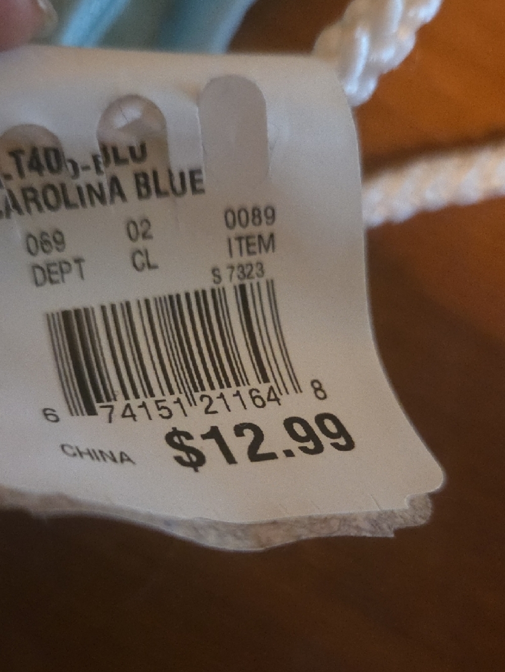 Reebok Light Blue Drawstring Backpack - Picture 3 of 6